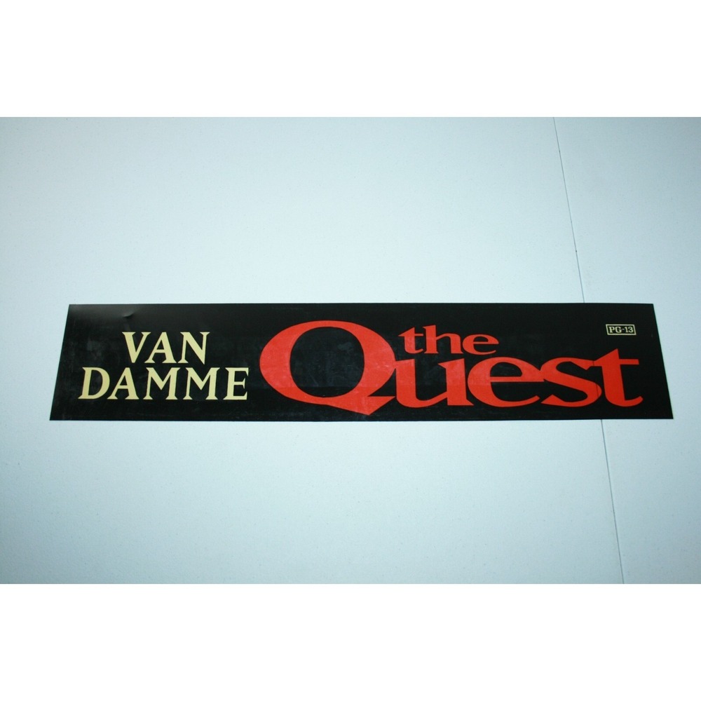 The Quest Movie Theater Mylar Marquee Light Box Sign 5x25 Clear & Red‎